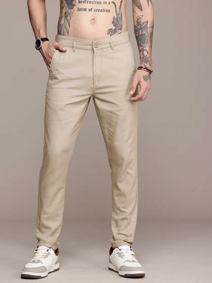 The Roadster Life
                          Co. Men Pure Cotton Chinos Trousers