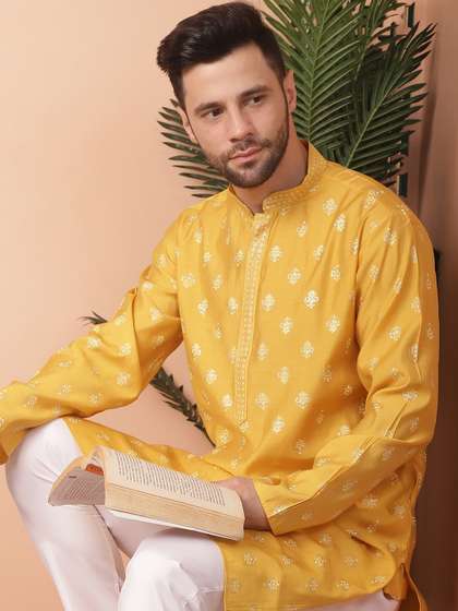 Anouk Ethnic Motifs Printed Mandarin Collar Straight Kurta