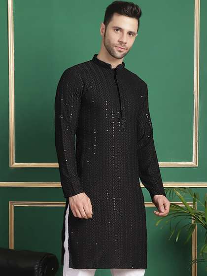 Anouk Ethnic Motifs Embroidered Sequinned Kurta