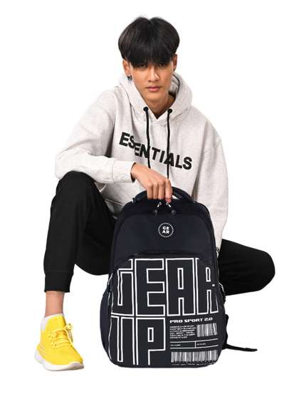 Gear Kids Typography
                    Printed Ergonomic Backpack