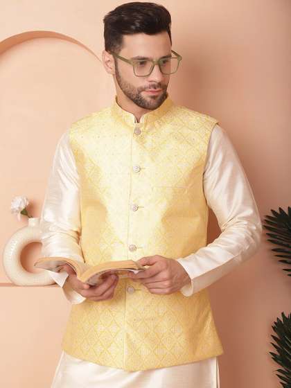 Anouk Woven Design Nehru Jacket