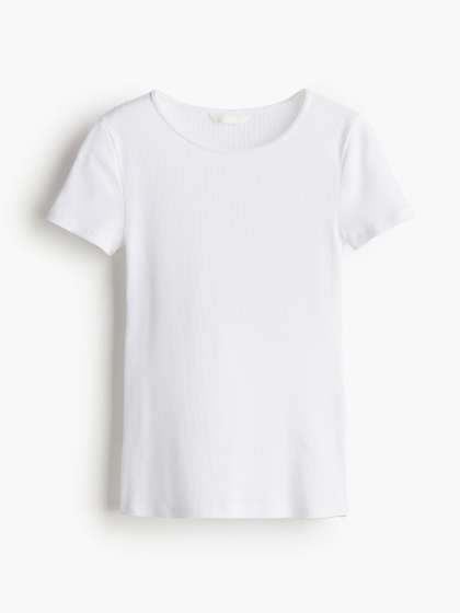 H&M Women Ribbed T-shirt