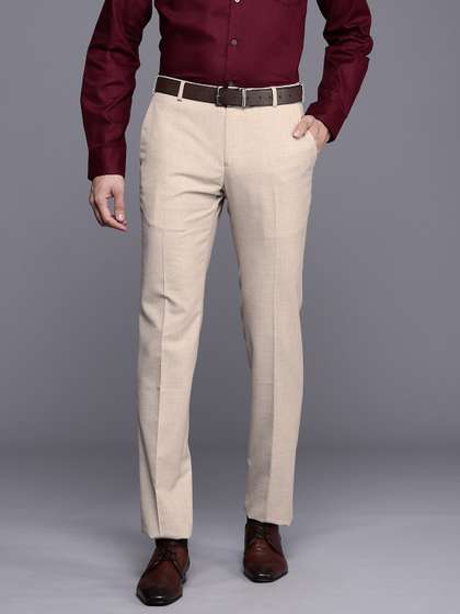 Raymond Men Textured
                        Slim Fit Formal Trousers