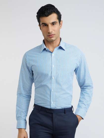 Raymond Slim Fit
                        Striped Pure Cotton Formal Shirt