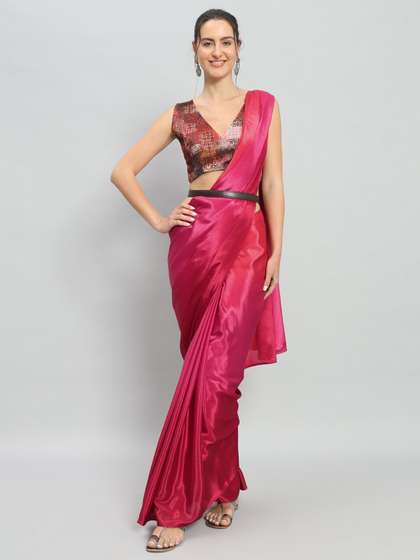 RACHNA Satin Ready
                          to Wear Saree