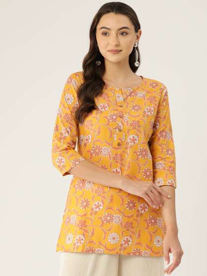 FERANOID Floral
                        Printed Pure Cotton Kurti