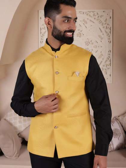 Lightpole Woven Ethnic Nehru Jacket