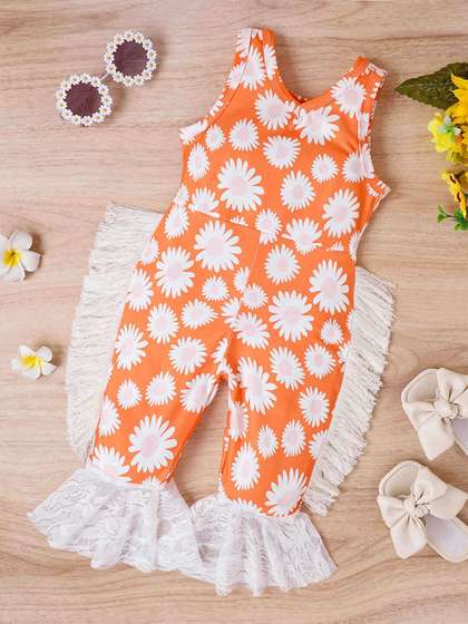 INCLUD Girls Printed
                    Basic Jumpsuit