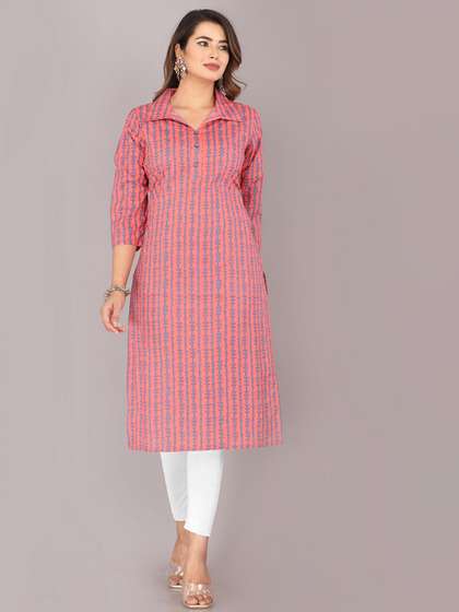 KANNAHI Abstract
                        Printed Pure Cotton Kurta
