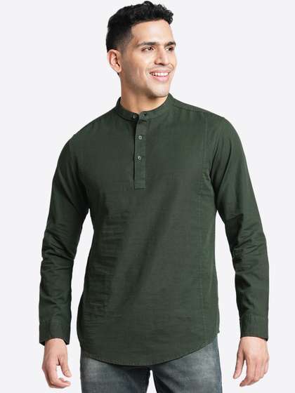 Blue Buddha Thread Work Straight Kurta