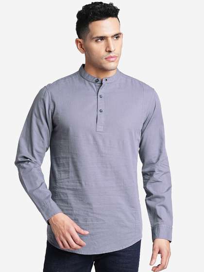 Blue Buddha Thread Work Straight Kurta