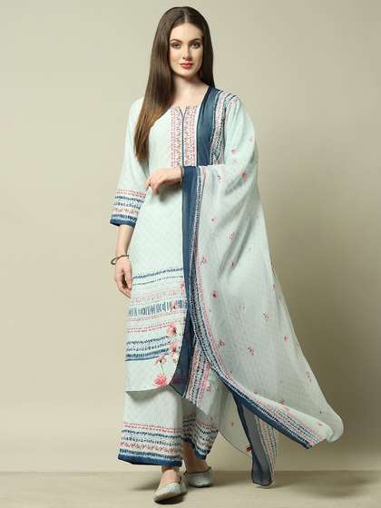 Rangriti Women
                        Ethnic Motifs Printed Regular Kurta with
                        Palazzos & With Dupatta