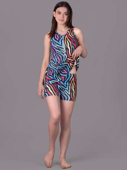 Keepfit Padded
                        Swimset with Zipper top and Boyshorts for Women
                        Multicolour