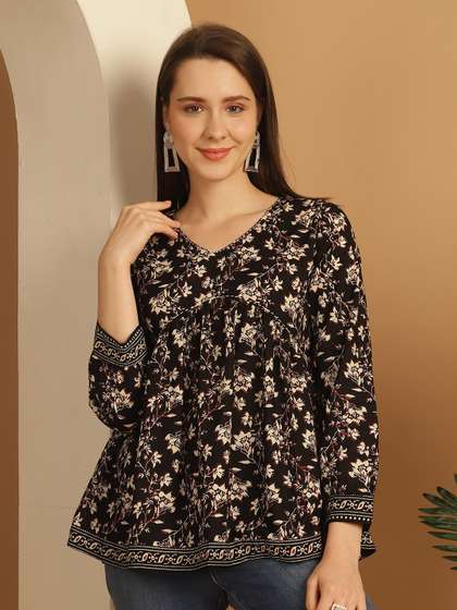 Rajnandini Floral
                        Print Cotton Top