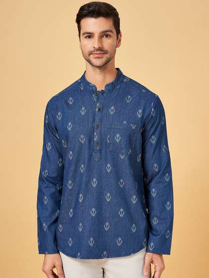 indus route by Pantaloons Roll-Up Sleeves Kurta