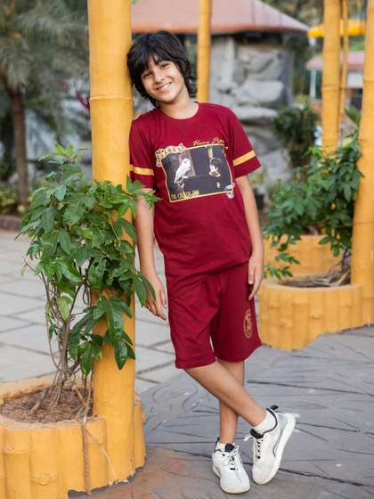 Nap Chief Kids Harry
                    Potter Printed Cotton T-shirt with Shorts