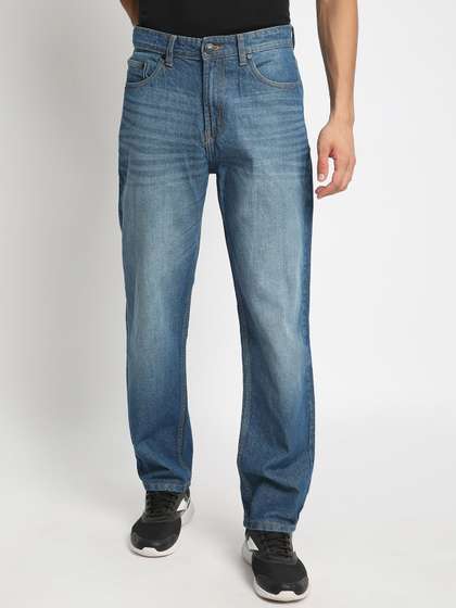 Bene Kleed Men
                        Straight Fit Clean Look Heavy Fade Whiskers Pure
                        Cotton Jeans