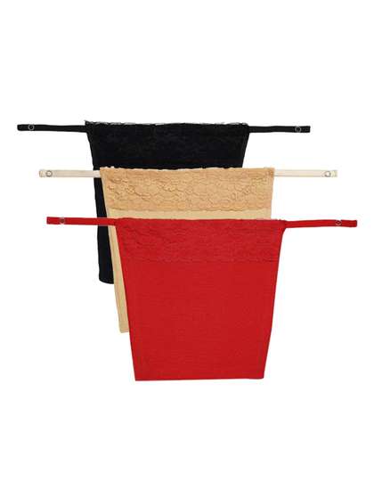 PLUMBURY Pack Of 3
                        Cleavage Cover Clip-On Mock Camisole