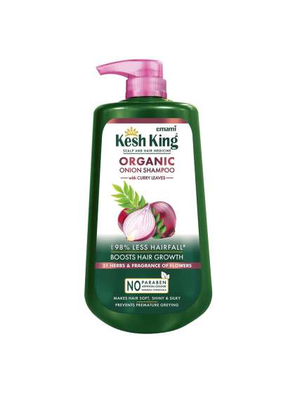 Kesh King Scalp & Hair Medicine Organic Onion Shampoo with Curry Leaves - 1 Litre