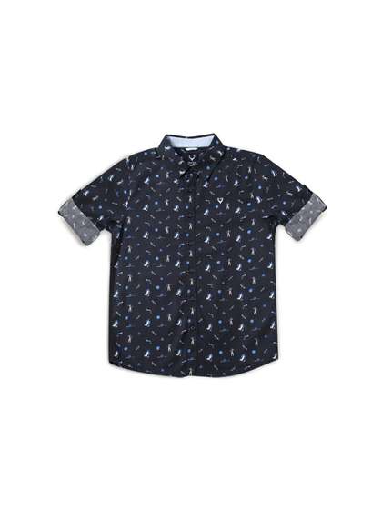 Allen Solly Junior Boys
                    Slim Fit Opaque Printed Casual Shirt