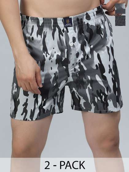 URBAN SCOTTISH Pack
                        Of 2 Printed Pure Cotton Boxers