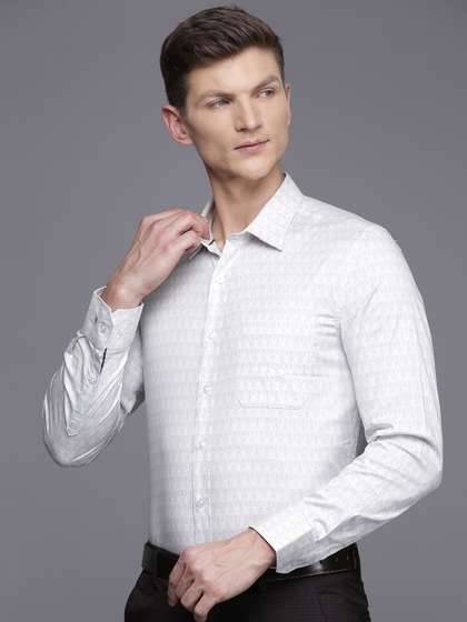 Louis Philippe Slim Fit Geometric Printed Formal Shirt