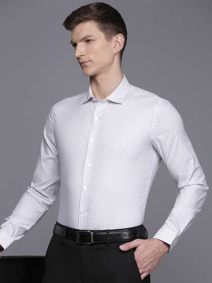 Louis Philippe Super Slim Fit Opaque Striped Formal Shirt