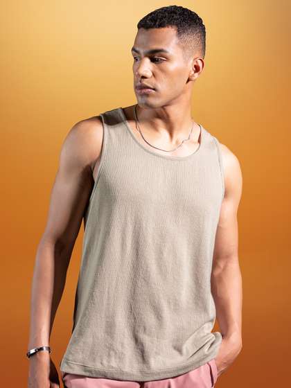 DAMENSCH Statement Waffle Premium Waffle Texture Colours by High IQ Dyes Tank Tops