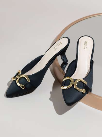 Inc 5 Women
                          Embellished Pointed Toe Kitten Heel Mules
