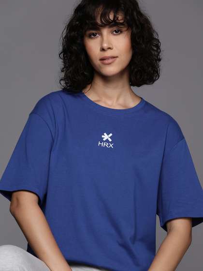 HRX by Hrithik
                        Roshan Women Brand Logo Printed T-shirt