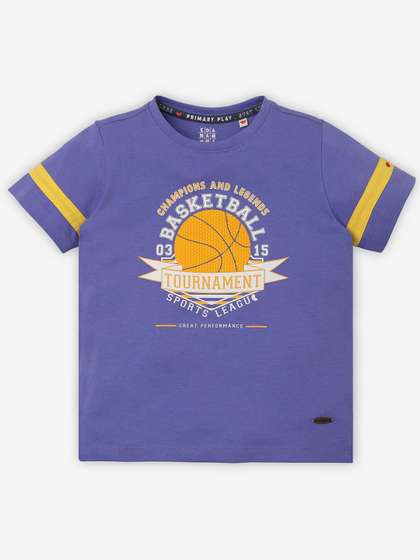 Ed-a-Mamma Boys Printed Bio Finish Applique T-shirt