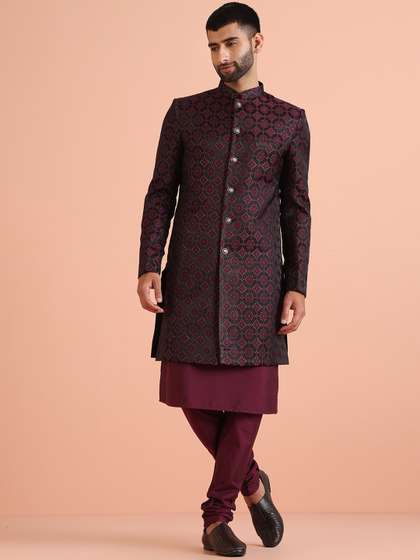 KISAH Men Self
                          Design Indowestern Sherwani Set