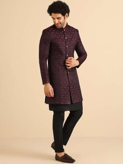 KISAH Men Self
                        Design Indowestern Sherwani Set