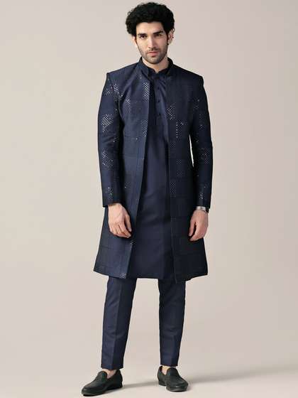 KISAH Men Self
                        Design Indowestern Sherwani Set