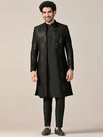 KISAH Men
                        Embroidered Indo western Sherwani Set