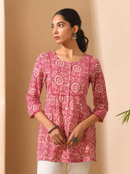 MEESAN Printed Cotton Tunic