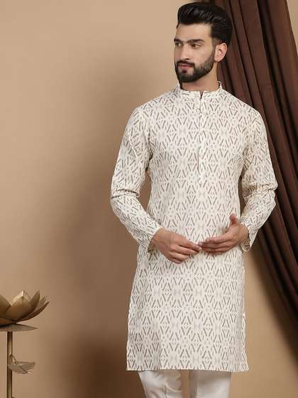 Anouk Printed Straight Cotton Kurta