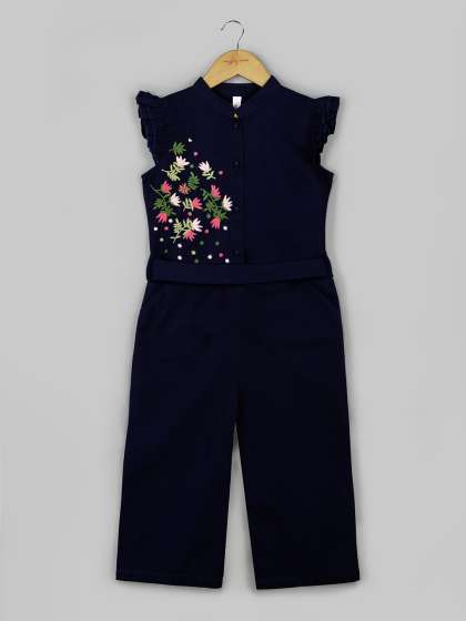 Naughty Ninos Girls Basic Jumpsuit with Embroidered