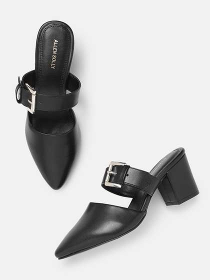 Allen Solly Block
                        Heel Pumps with Buckle Detail