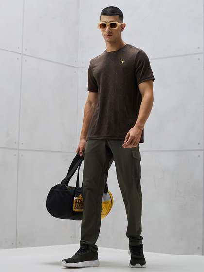 Technosport Men Jacquard Double Cool Slim Fit Sports Tshirt