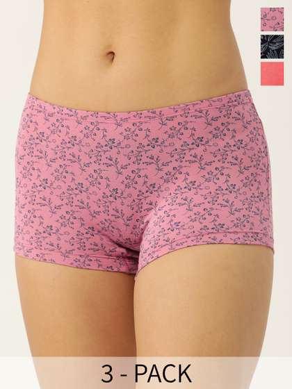 Leading Lady Women
                        Pack of 3 Mid-Rise Boy Short Briefs