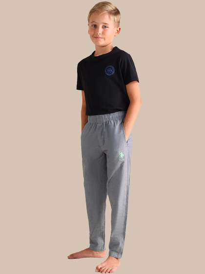 U.S. Polo Assn. Kids
                    Boys Comfort Regular Fit Mid-Rise Cotton Trousers