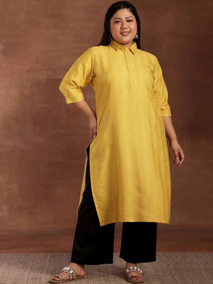 EXTRA LOVE BY LIBAS Plus Size Striped Kurta