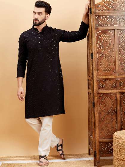 HERE&NOW Embroidered Straight Kurta