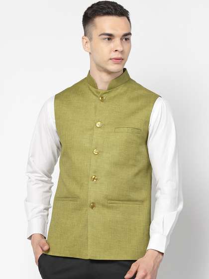 Badoliya & Sons
                        Woven Jute Cotton Nehru Jacket