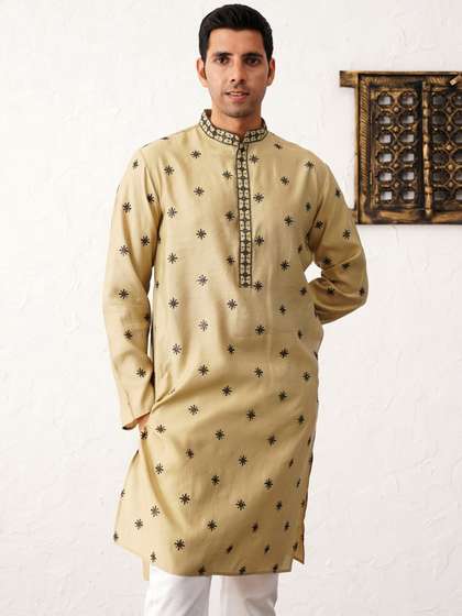 Jompers Embroidered Cotton Silk Kurta