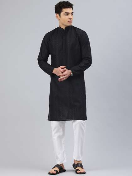 Majestic Man Men Ethnic Motifs Embroidered Kurta