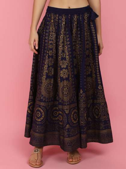 V-Mart Printed Flared Maxi Skirts