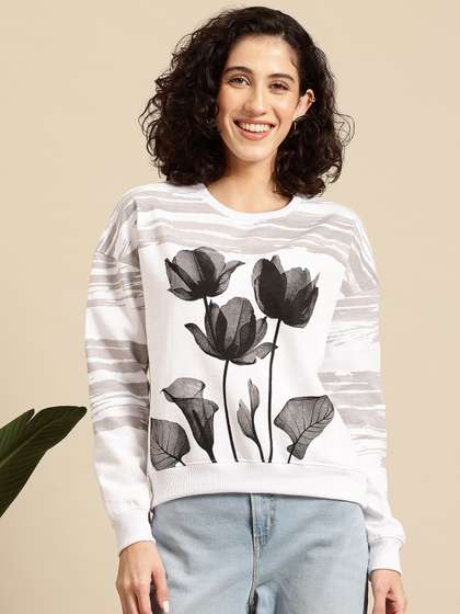 Mast & Harbour
                          Women Printed Sweatshirt
