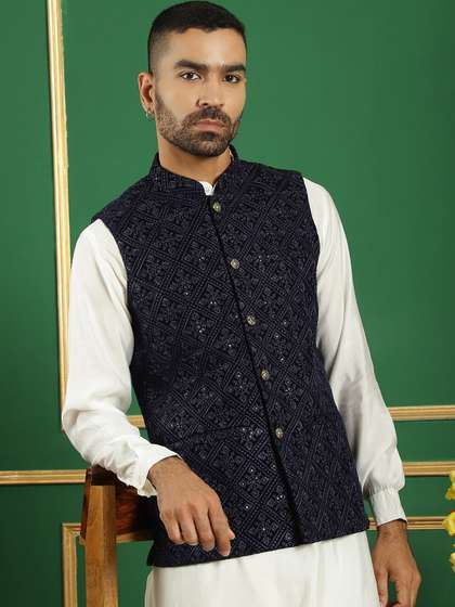 Jompers Embroidered Nehru Jacket
